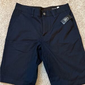 Volcom Men’s Navy Flat Front Chino Shorts